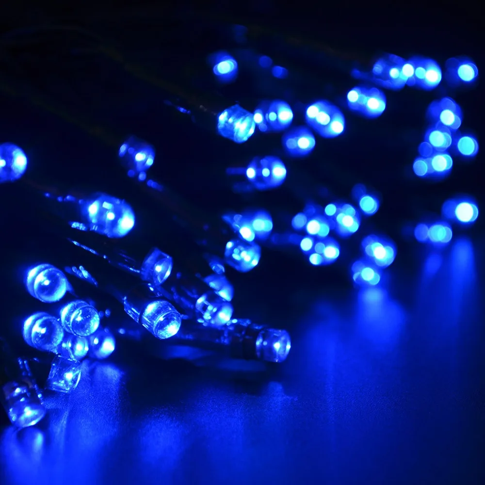 Солнечная светодиодная гирлянда 100 светодиодных солнечных ламп наружная