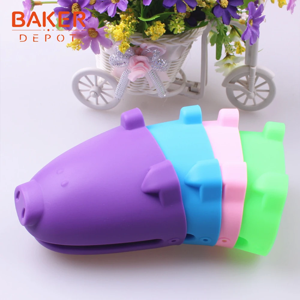 BAKER DEPOT, Силиконовая прихватка для духовки, нагревательный горшок с зажимом в форме животного, перчатка для духовки, зажим для кухонной плиты, перчатки для выпечки, изоляционный держатель для кишки