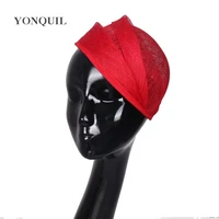 6pcslot 20cm sinamay red fascinator base women beret shape hat diy party fascinator material millinery hat base diy accessories