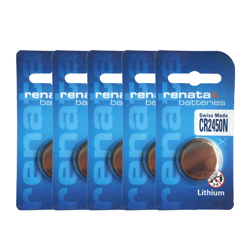 

5pcs/lot Renata CR2450 540mAh Li-ion Batteries For watches Remote Control 3V