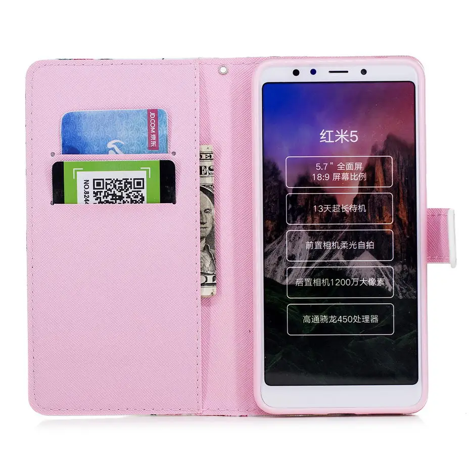 Магнитный Флип кейс WoodLysi для xiaomi Redmi 5 Plus роскошный чехол кошелек с подставкой