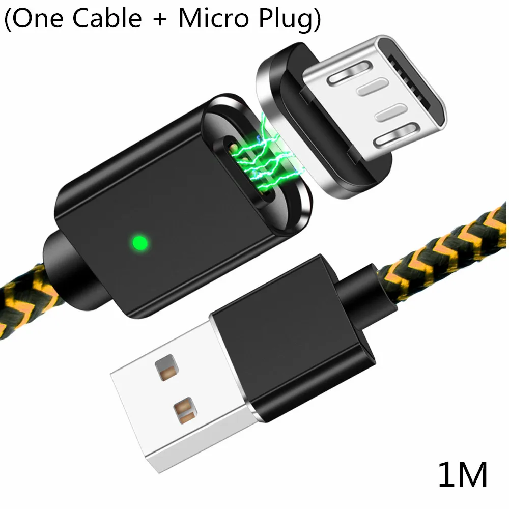 Gold Micro Cable Олаф зарядное устройство данных Магнитный USB кабель для iPhone Micro USB C type C кабель для мобильного телефона Быстрая зарядка магнит зарядное устройство 1 м USB кабели - Цвет: Gold Micro Cable