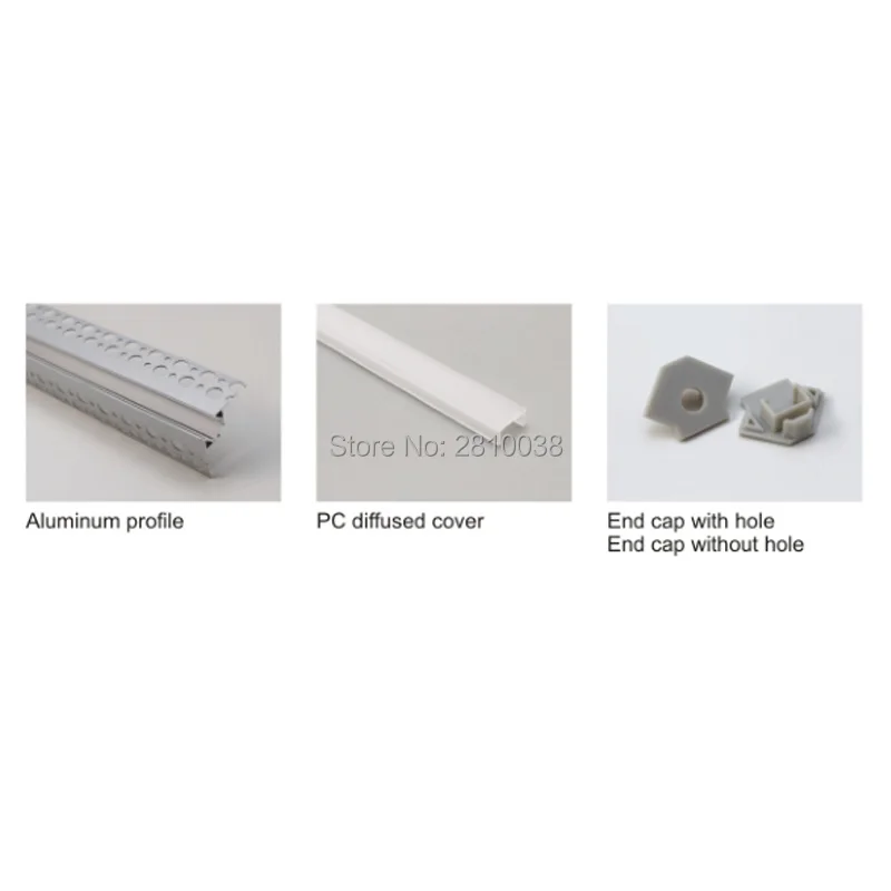 10 х1 м наборы/партия настенный внешний профиль для встроенных настенных