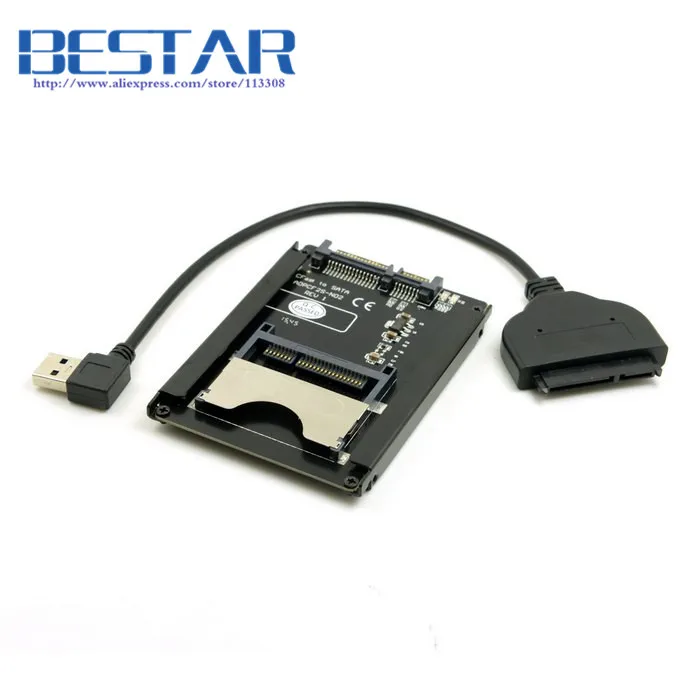 (50 шт./лот) SATA 22Pin к USB 3 0 CFast кард-Адаптер 2 5 дюйма жесткий диск Корпус SSD HDD кард-ридер