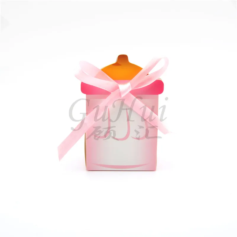 50 шт./лот бутылка для молока коробка конфет розовый девочка синий мальчик душ