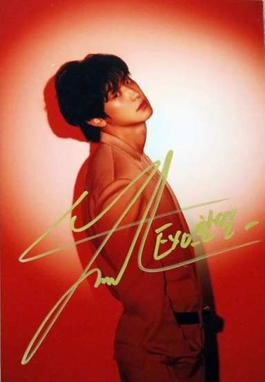 Ручная работа EXO Park Chanyeol фото с автографом LOVE SHOT 5*7 122018B|Открытки и приглашения| |