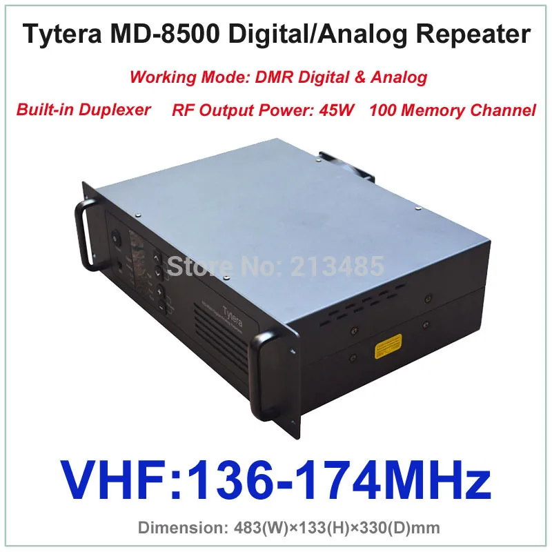 Tytera TYT MD-8500 VHF 136-174MHz DMR цифровая и аналоговая профессиональная рация повторитель с Duplexer(RF выходная мощность 45 Вт