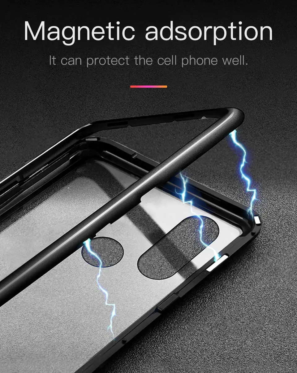 Чехол для телефона Xiaomi 8 Mi прозрачная стеклянная задняя крышка Магнитная