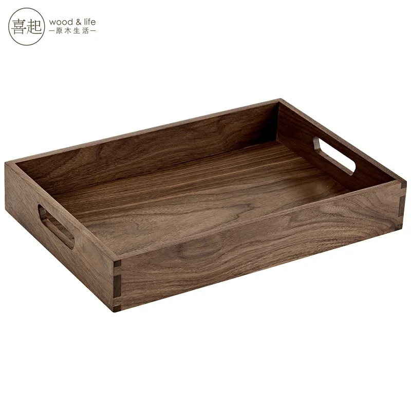 Поддон из массива ореха деревянная коробка для приема Прямоугольный поддон