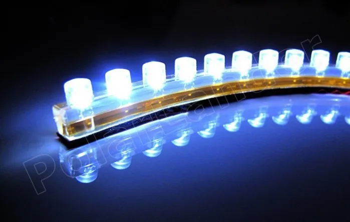 Новейшие гибкие Автомобильные светодиодные полосы 48 см 48LED лампы автомобильные 2