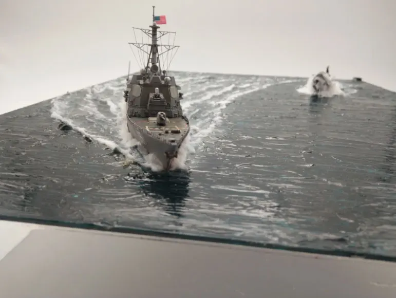 1: 700 диорама модель корабля Doomsday alibbek Wars мелкая Атомная подводная лодка