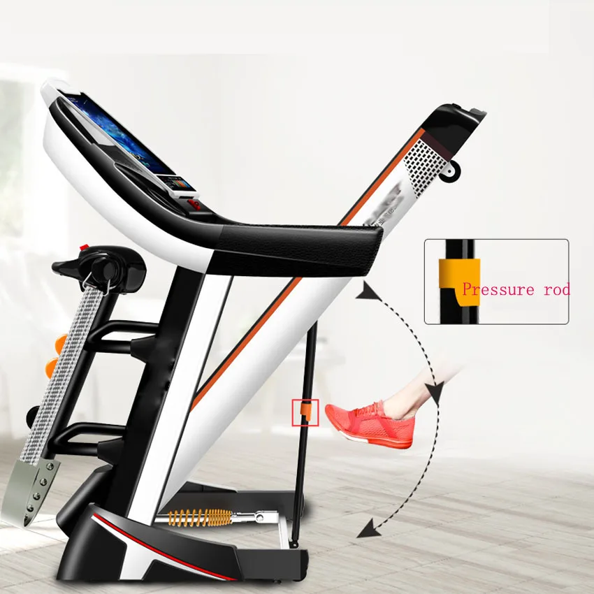 10,1 дюймовая электрическая беговая дорожка с цветным экраном, многофункциональная электрическая наклонная 18 файлов+ Интеллектуальная система, оборудование для упражнений 8096