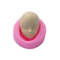 angrly 3d woman girl face cooking tools wedding decoration silicone mold diy head fondant sugarcraft baking tools for cakes