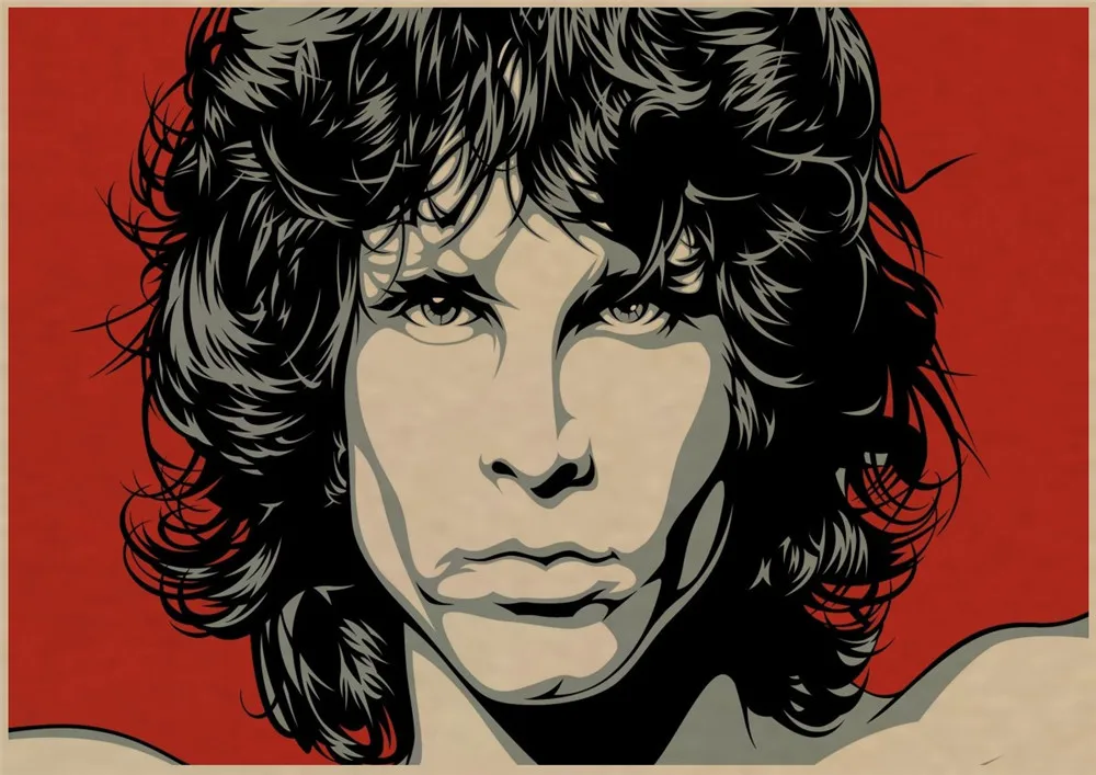 Двери Jim Morrison крафт-рок плакат ретро-рок-группа плакат музыкальной звезды настенные картины ВИНТАЖНЫЙ ПЛАКАТ домашний декор - Цвет: 5