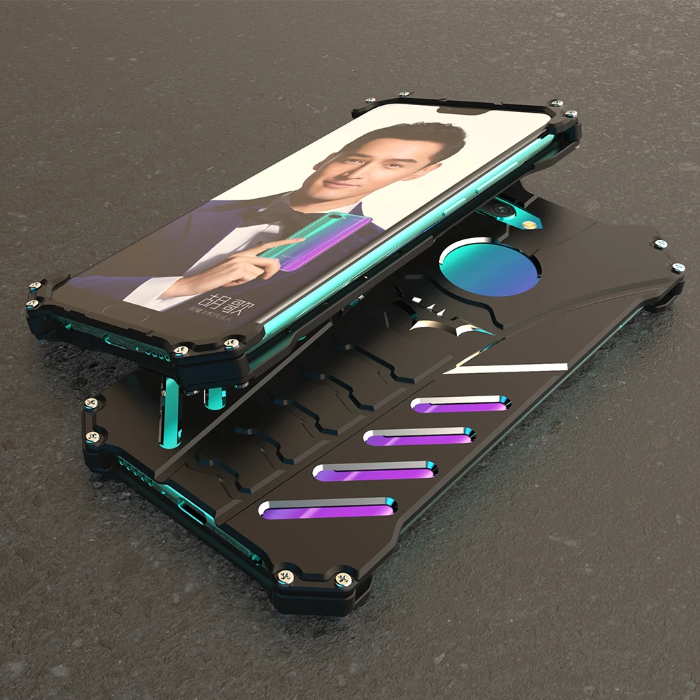 Luxury Batman Kickstand Shockproof Case For Huawei Honor 10 Aluminum Bumper Skin Armor Metal Back Cover |