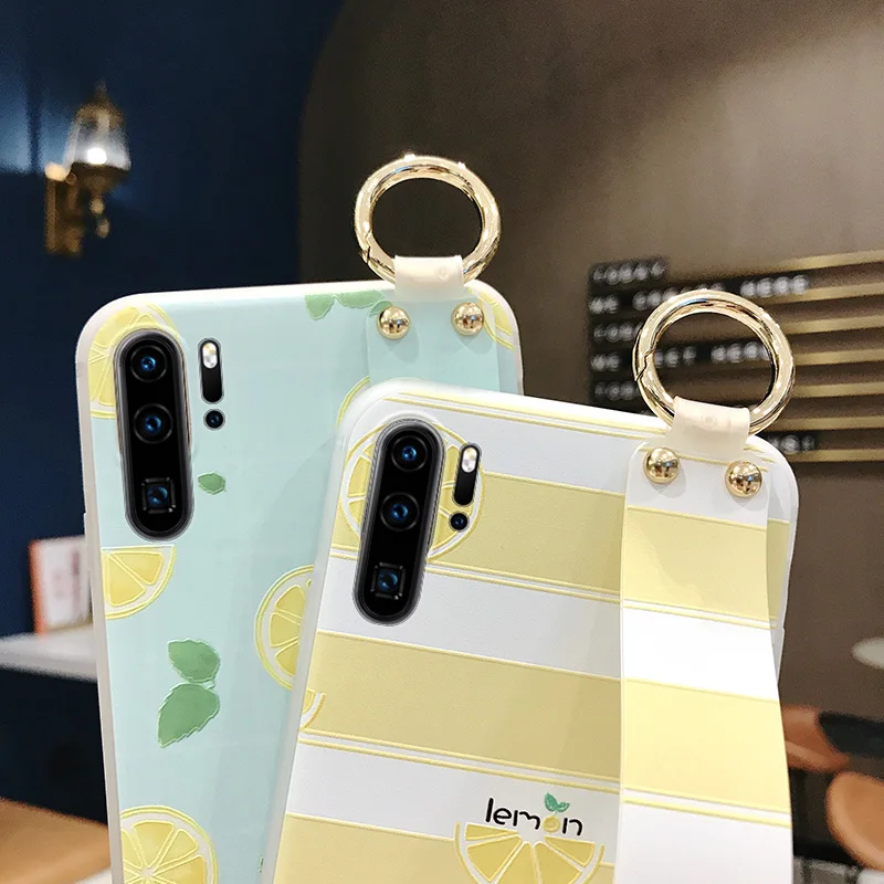 SoCouple Мягкий ТПУ чехол-держатель для телефона huawei P20 P30 Pro P10 mate 10 20 30Lite Pro Honor 10 20 Nova 3i 5i Pro Чехол на запястье