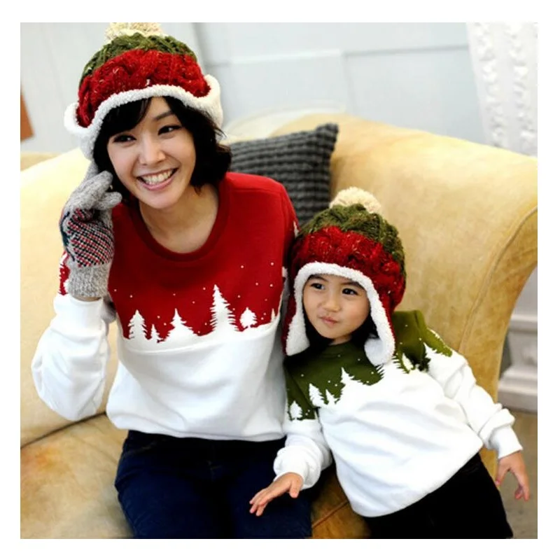 Моды Семьи Сопоставления Одежда Рождественская Елка Подарок футболки одежда на