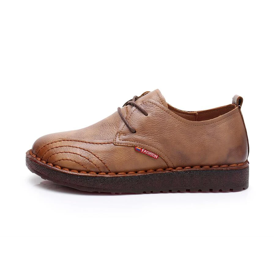 New women casual shoes Woman Shoes Casual Work Driving Women Flats Genuine Leather Flat shoe woman fashion | Обувь