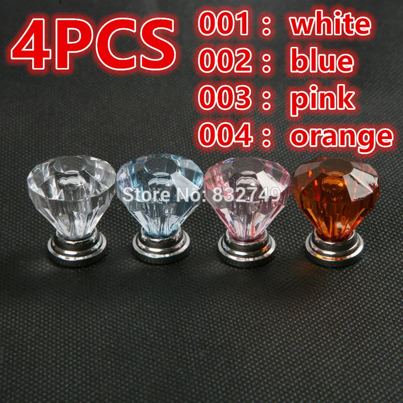 4 шт. кристально прозрачные ручки шкафа и современные Кристальные дверные