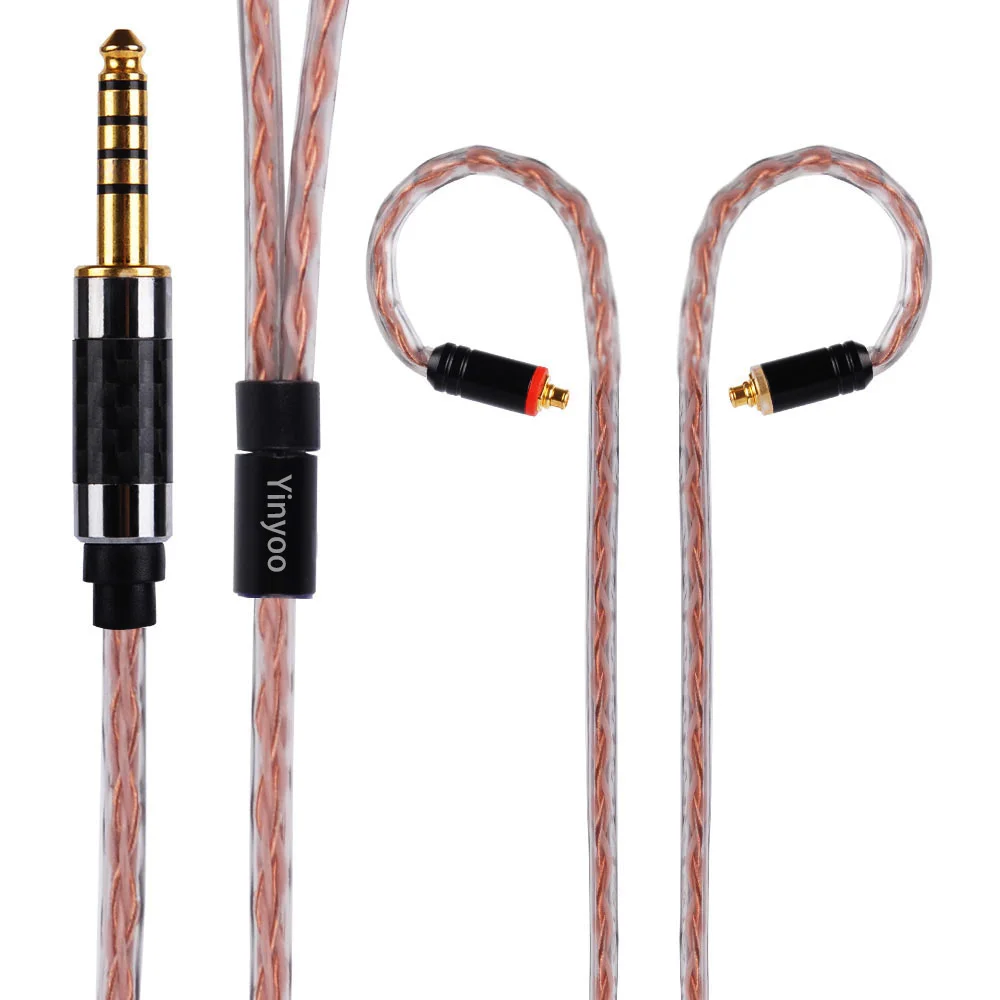 

Yinyoo Upgraded Golden treasure Cable 2.5/3.5/4.4mm Balanced Cable With MMCX/2pin Connector ZSN ZS10 PRO AS16 TRN X6 V90 C12 ZSX