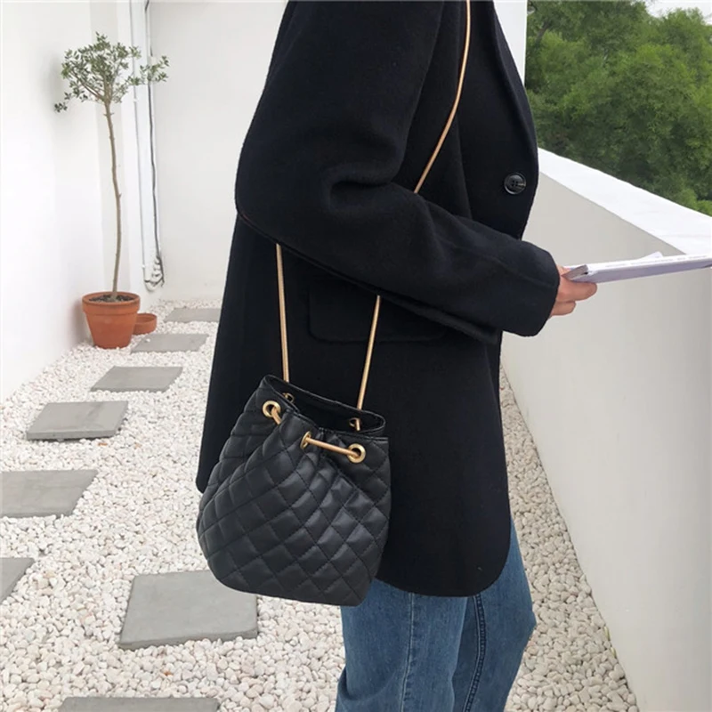 ARPIMALA стеганая сумка ведро модные кожаные сумки с цепочкой маленькие брендовые