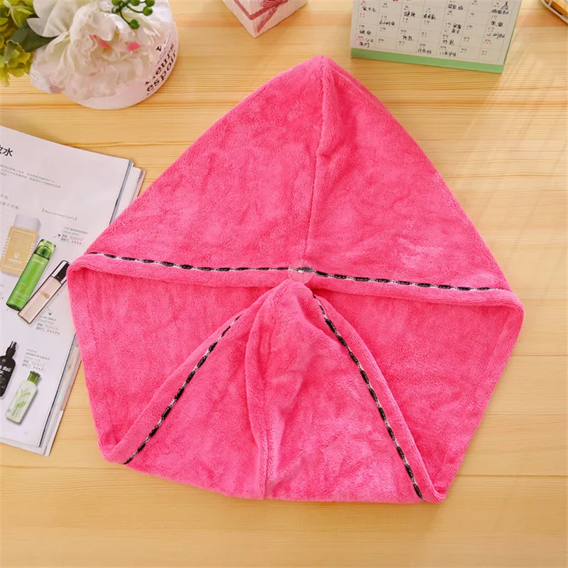 2018 Solid Color Women Hair Towel Bathroom Super Absorbent Quick-drying Microfiber Bath Dry Cap Salon 25x60 cm | Дом и сад