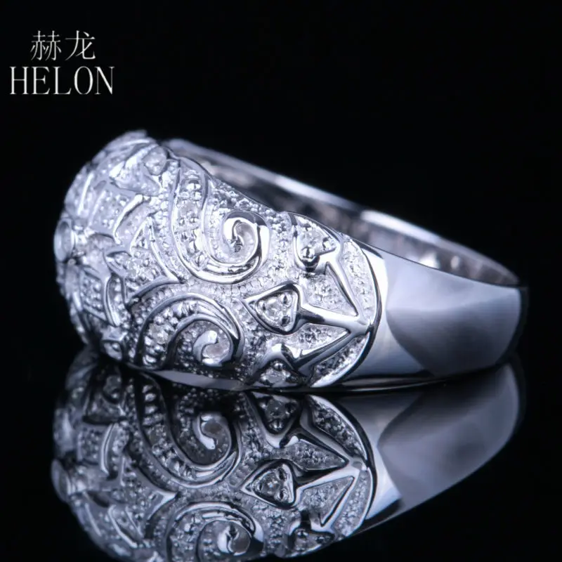 HELON, Стерлинговое серебро 925, арт-деко, винтажное античное натуральными бриллиантами, обручальное кольцо вечности, модное ювелирное изделие
