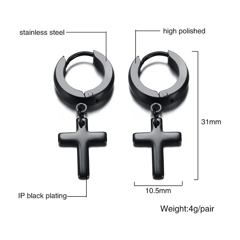 7 пар мужские круглые сережки-гвоздики в стиле панк сережки Huggie для мужчин