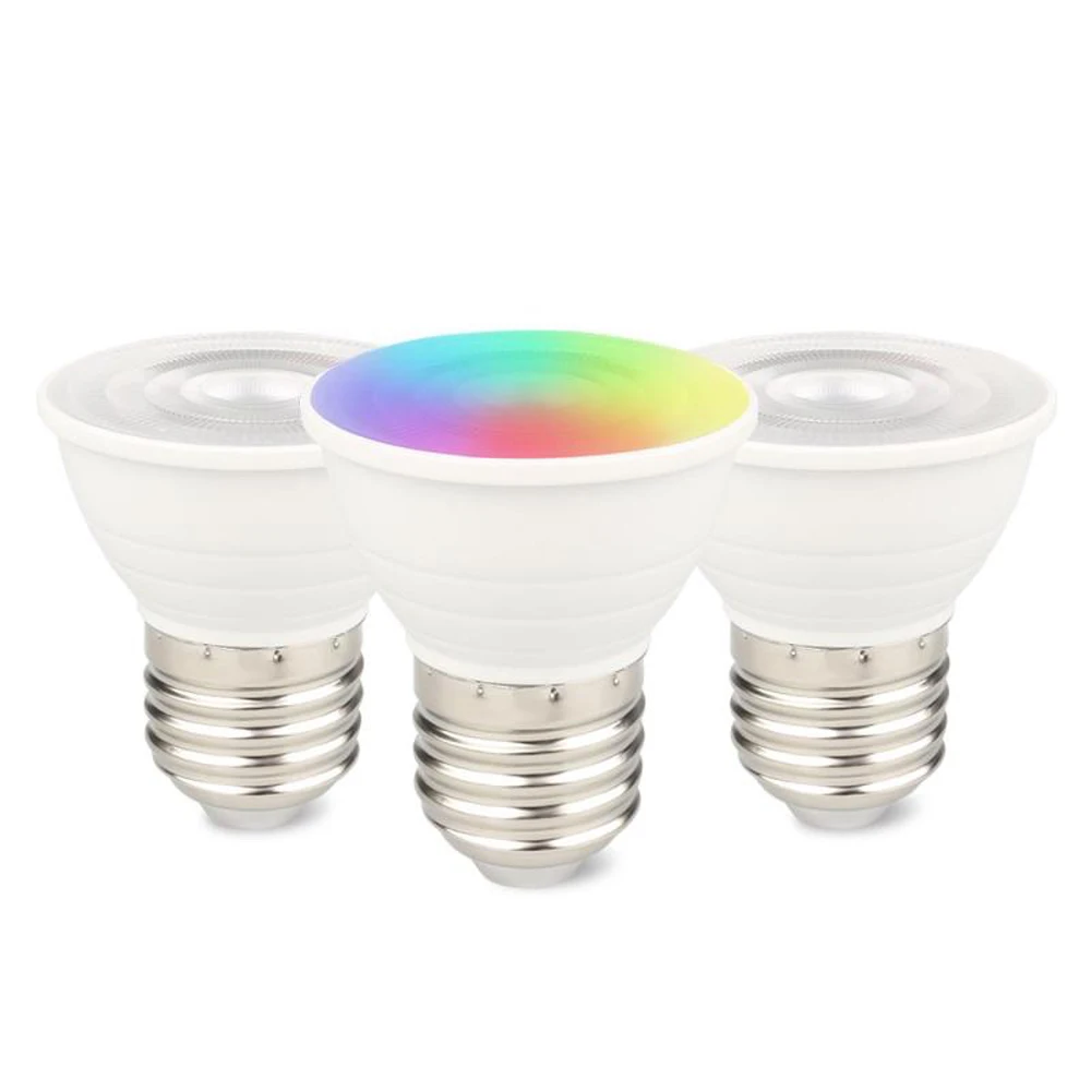 Светодиодная лампа E27 GU10 MR16 цветная (RGB) 5 Вт RGBW затемнения ампулы Smart LED светильники