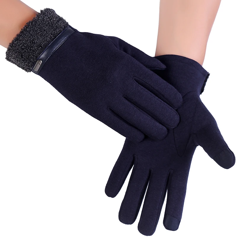 Мужские перчатки на осень и зиму Классические варежки с мягкой подкладкой