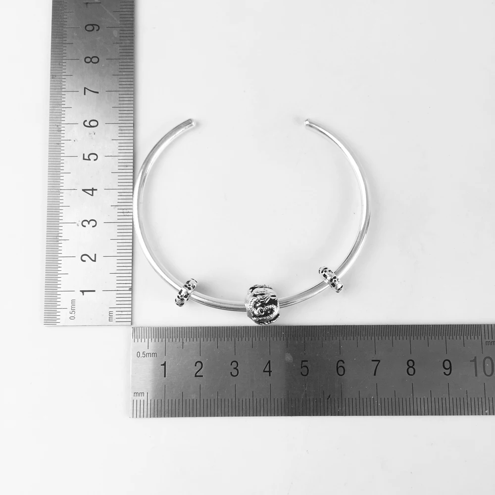 Браслет на запястье с драконами браслет из серебра 2017 пробы в стиле панк сердцем