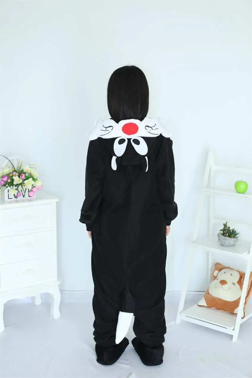 

Unisex Animal Minions Black Wolf Pajama Cosplay Costume Adult Onesie Women Men's Pajamas Sleepwear Party Sleepsuit