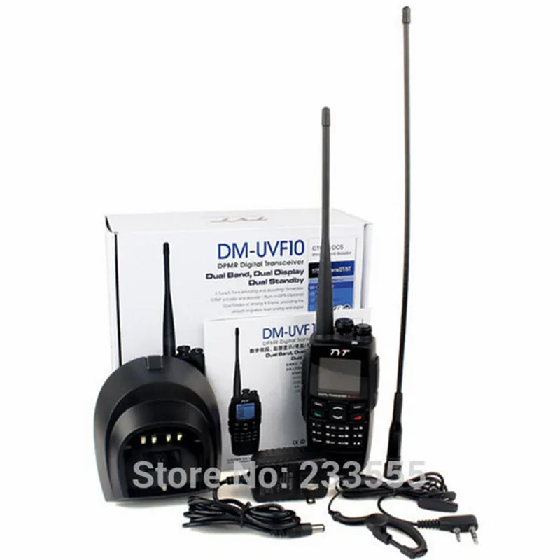 

DHL Free shipping NEW TYT DM-UVF10 UHF 400-470Mhz & VHF136-174Mhz DTMF VOX 1750Hz DPMR Digital Transceiver