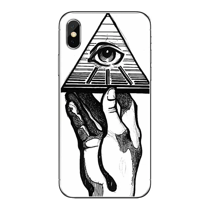 Прозрачные мягкие чехлы Illuminati Symbol Eye Pyramid Art для iPod Touch iPhone 4 4S 5 5S 5C SE 6 6S 7 8 X XR XS Plus MAX |