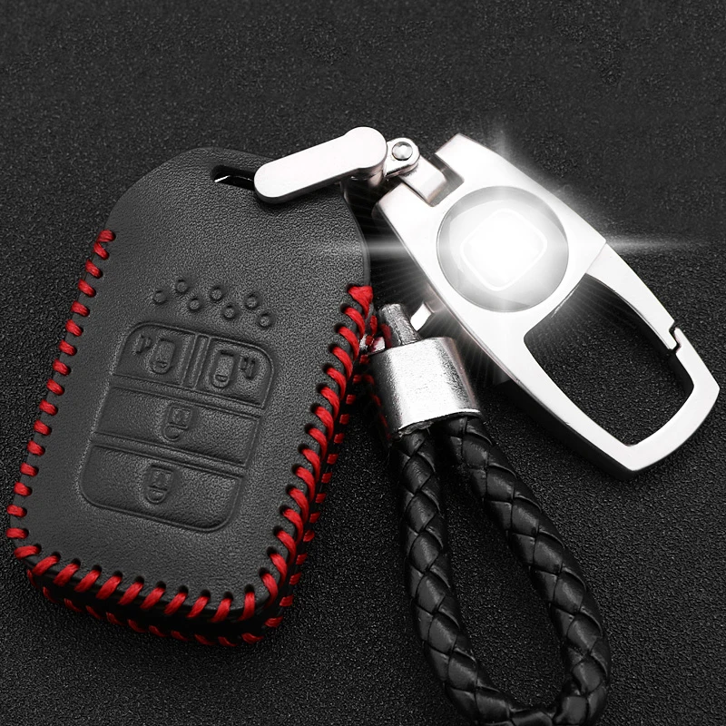 Кожаный чехол для автомобильного смарт ключа с 4 кнопками HONDA/CIVIC 2016 новый