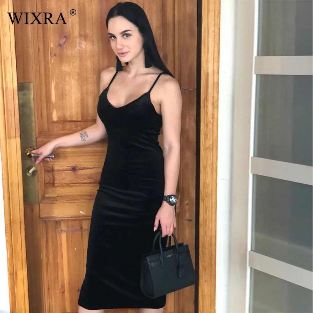 Женское бархатное платье на бретелях спагетти с разрезом сбоку|spaghetti strap dress|velvet