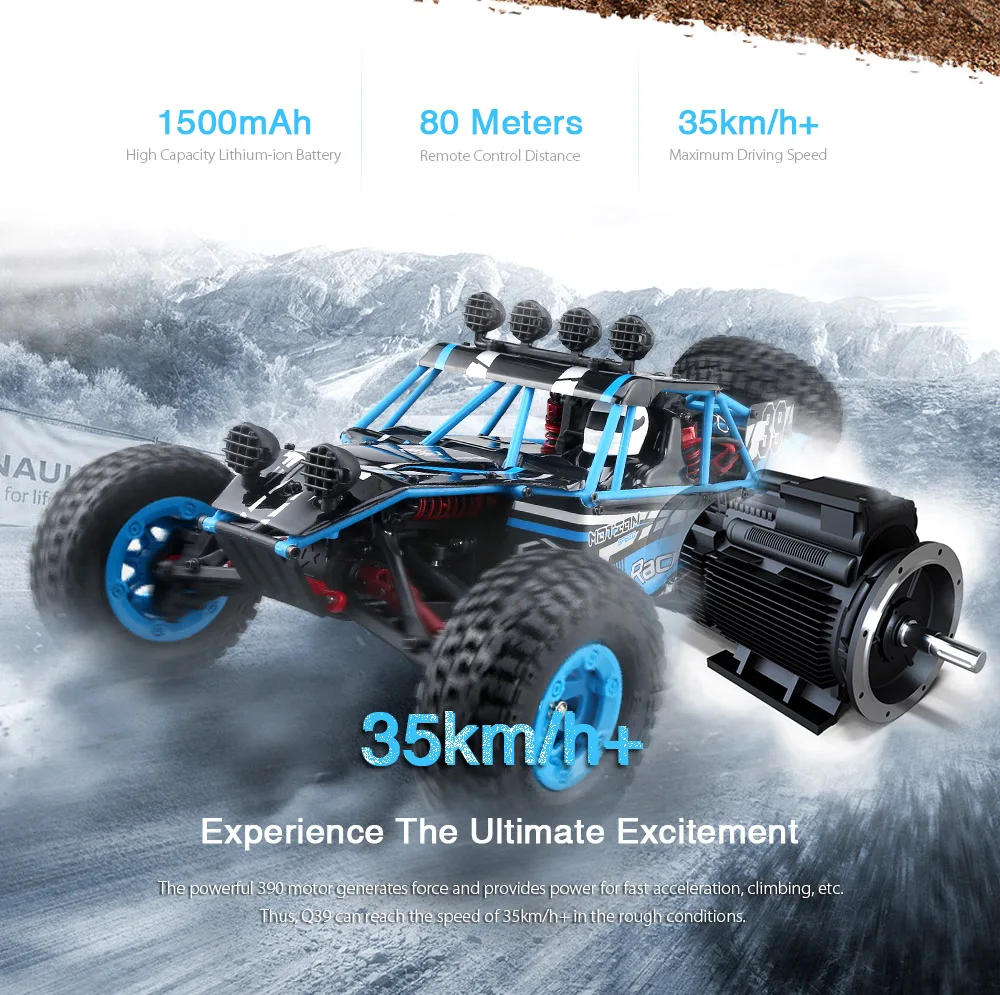 JJRC Q39 4WD RC Автомобиль 2,4G дистанционное управление 1:12 Электрический 40 км/ч RC игрушки RC монстр грузовик игрушка Рок Гусеничный внедорожный Радиоуправляемый автомобиль, игрушки