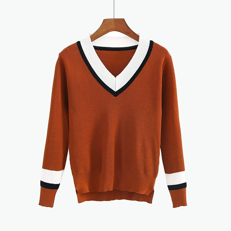 Зимний вязаный свитер Для женщин 2018 белый Sexy Глубокий V Средства ухода за кожей