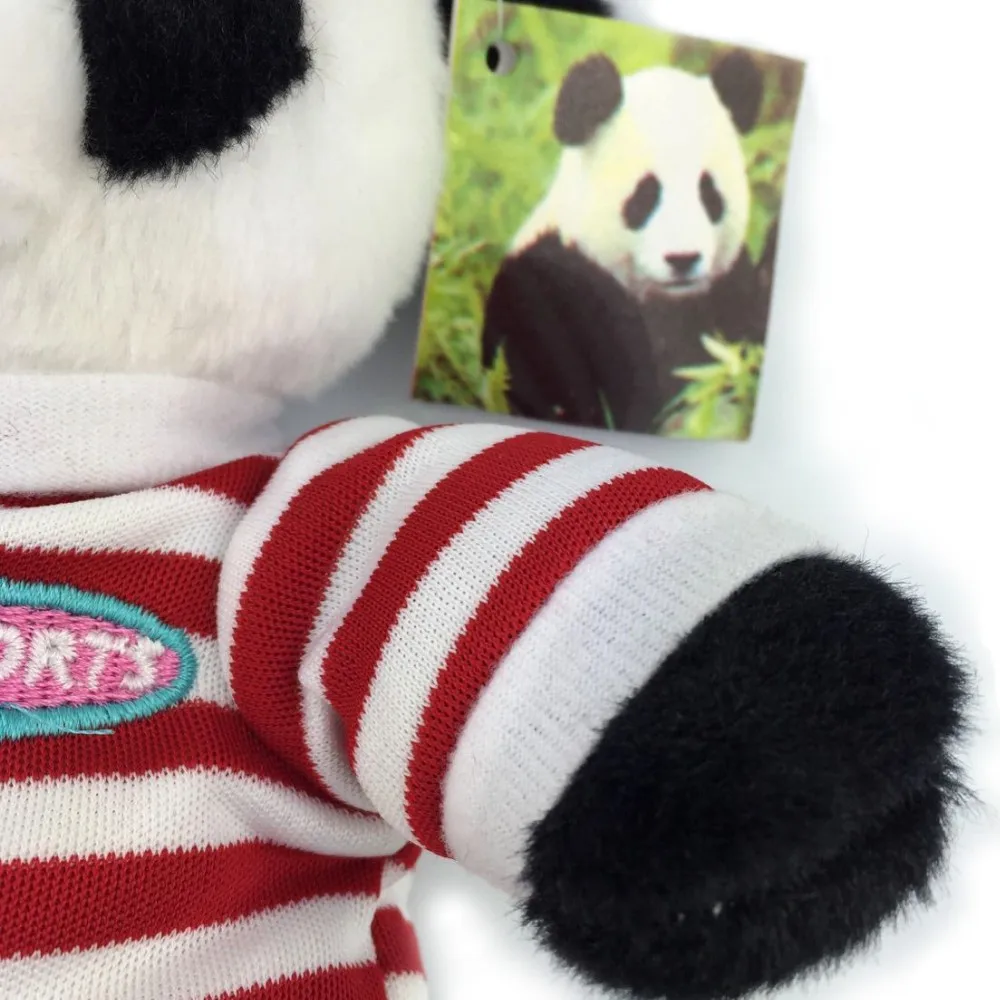 Популярные плюшевые игрушки высокого качества с пандой 30 см красной полосой