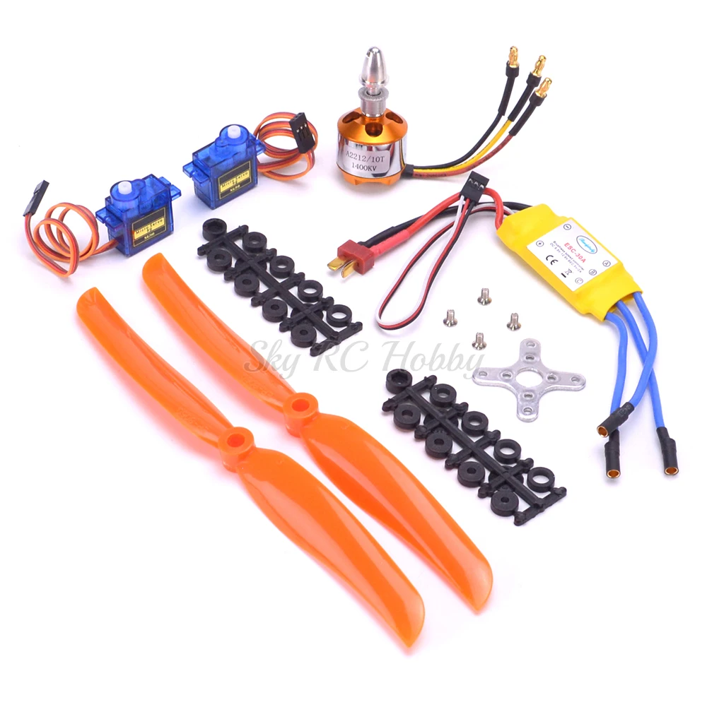 A2212 2212 1400KV бесщеточный двигатель 30A ESC Мотор SG90 9G Micro Servo 8060 Пропеллер для FPV RC