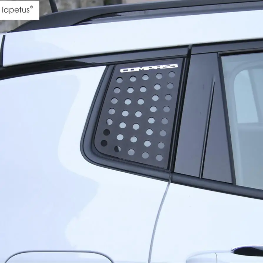 

Metal Rear Spoiler Wing Rear Side Triangle Corner Molding Cover Kit Trim 2 Piece Fit For Jeep Compass 2017 - 2021 Accessories