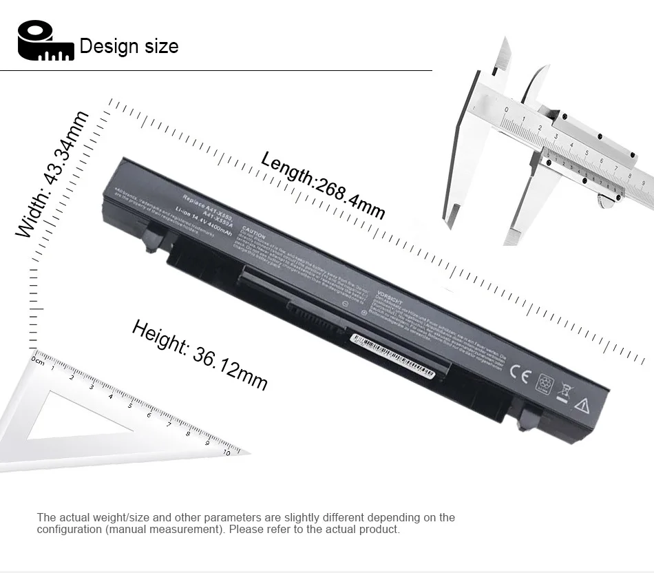 8 ячеек Аккумулятор для ноутбука ASUS A41-X550 X550C X452E X450L A41-X550A X550 A450 A550 F450 R409 R510 X450 F550 F552 K450 K550 P450