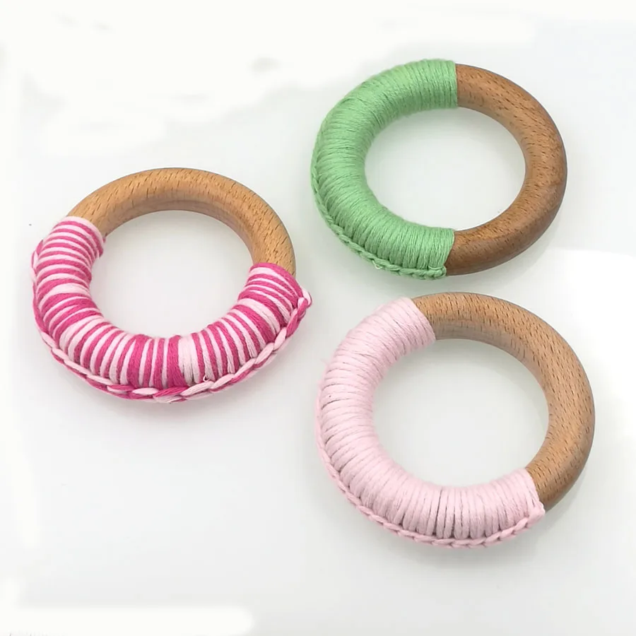 Кольцо прорезыватель из натурального бука 70 мм 2 75 дюйма 10 шт.|teething ring|ring teetherwooden ring