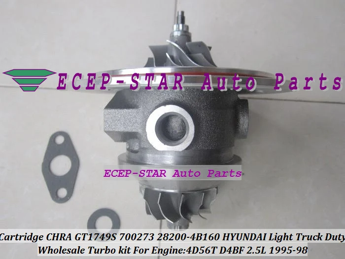 Бесплатная доставка турбокартридж CHRA Core GT1749S 700273 5002S 28200 4B160 для HYUNDAI H100 H200 легкий