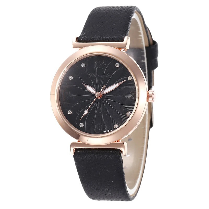 Elegant diamond luxury fashion women watches small dial ladies wristwatches casual female quartz dress clock with leather band | Наручные - Фото №1