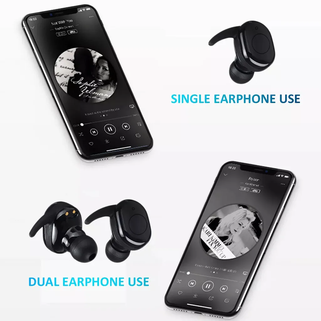 Беспроводная гарнитура VOBERRY TWS Bluetooth 5 0 Hi Fi стерео Спортивная с зарядным боксом для