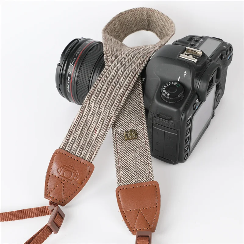 Регулируемый кожаный ремешок для камеры DSLR ретро элегантный прочный мягкий