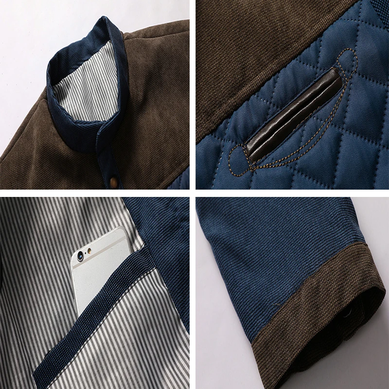 Осенняя мужская куртка-бомбер Maxulla повседневная приталенная верхняя одежда