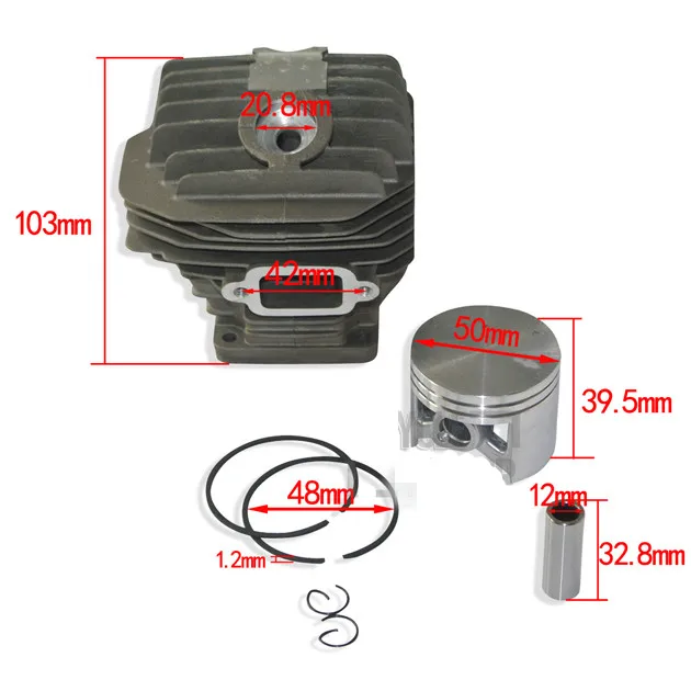 

Nikasil 50MM Cylinder Piston Ring Kit Fit STIHL 044 MS440 Chainsaw 1128-020-1226
