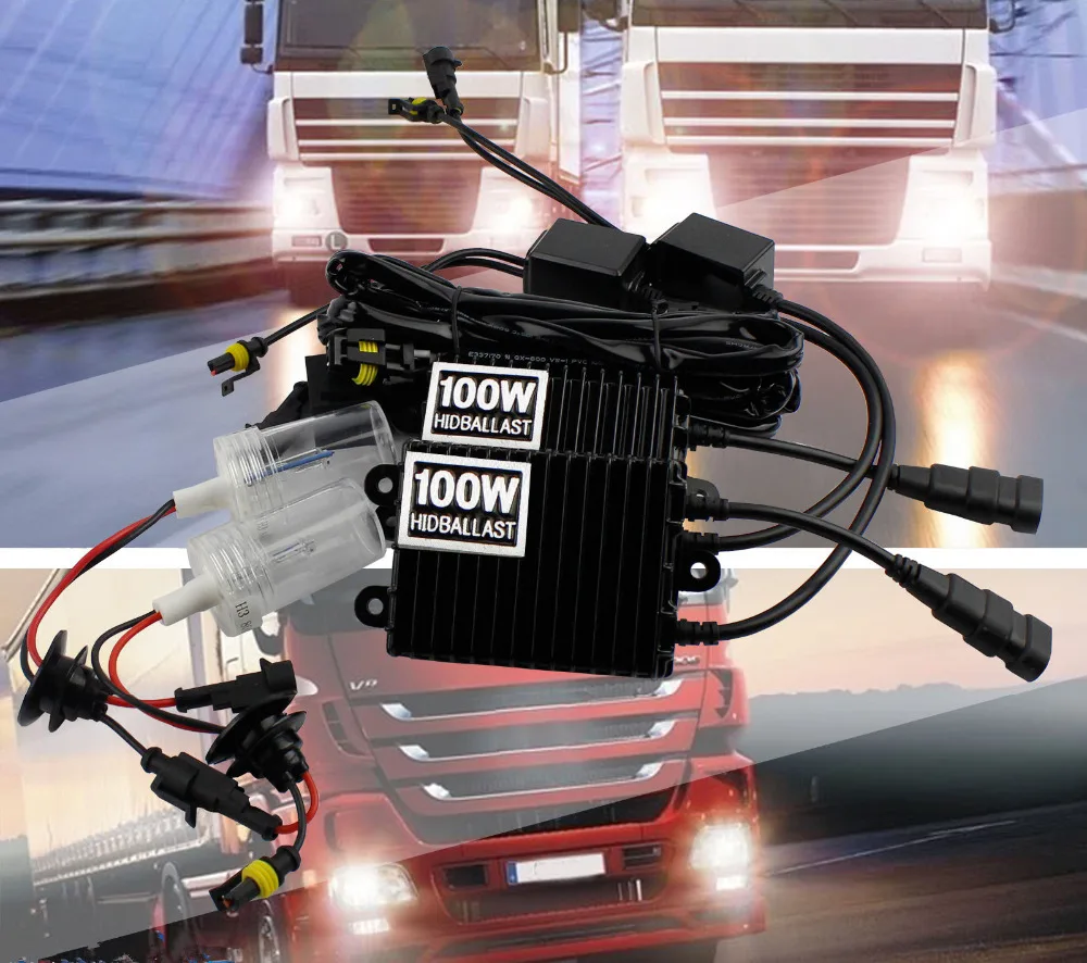 Автомобильная замена HID переделочный комплект переменного тока 100 W H7 6000 К